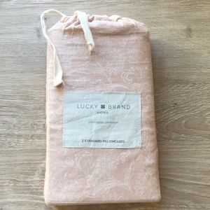 Lucky Brand Pillowcases - Standard - Pink & White